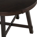 Table de salle à manger ronde extensible style ferme