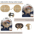 Table de salle à manger ronde extensible style ferme