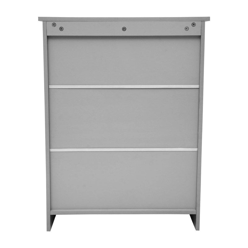 Meuble de rangement de salle de bain sur pied blanc/gris avec étagères – 1 personne