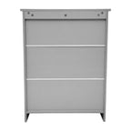 Meuble de rangement de salle de bain sur pied blanc/gris avec étagères – 1 personne