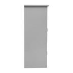 Meuble de rangement de salle de bain sur pied blanc/gris avec étagères – 1 personne
