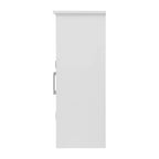 Meuble de rangement de salle de bain sur pied blanc/gris avec étagères – 1 personne