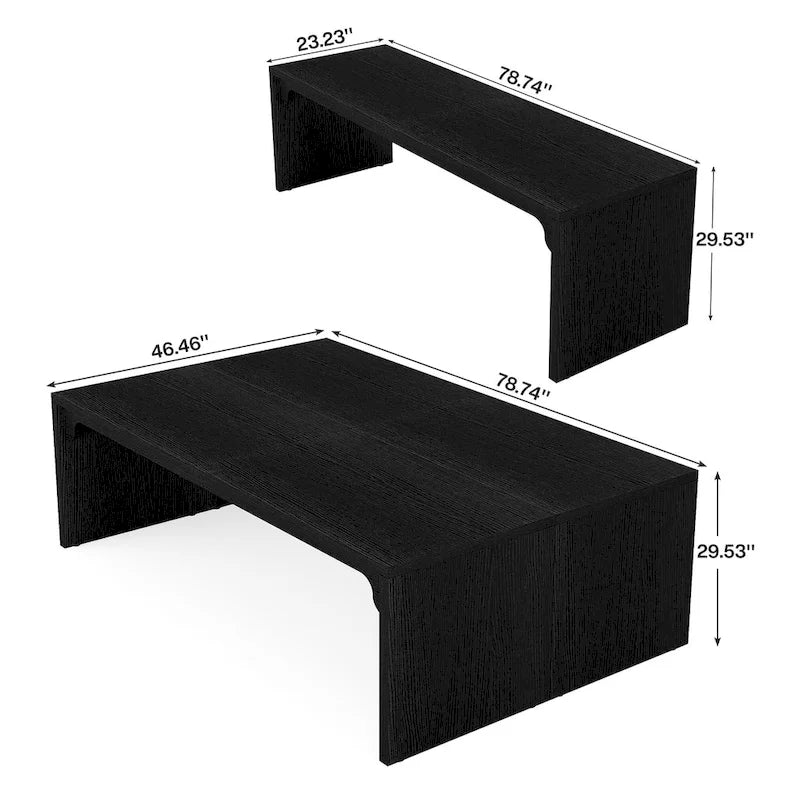 Table de conférence rectangulaire marron, modulable, pour 2 à 6 personnes