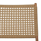 Fauteuil d'appoint tissé fait main en bois pour salon - Marron ou noir - Roche River Decor