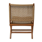 Fauteuil d'appoint tissé fait main en bois pour salon - Marron ou noir - Roche River Decor