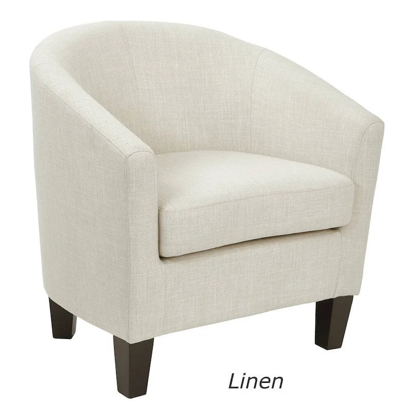 Fauteuil tubulaire du milieu du siècle, Lin/Jean, Pieds espresso foncé, Monoplace