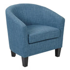 Fauteuil tubulaire du milieu du siècle, Lin/Jean, Pieds espresso foncé, Monoplace