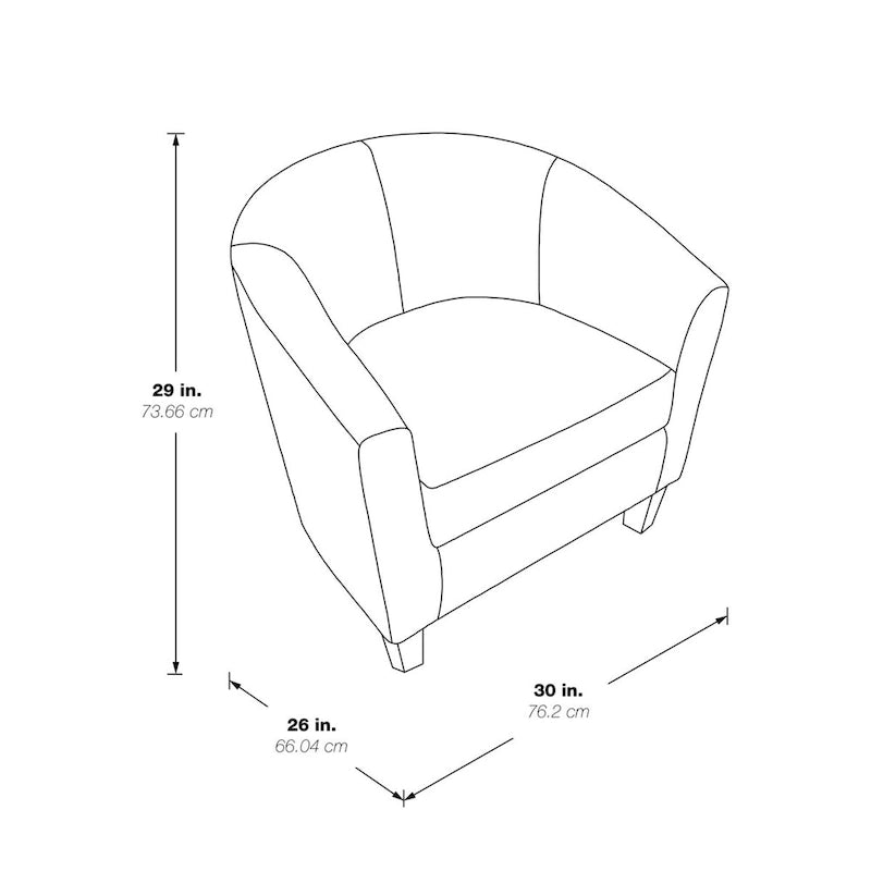 Fauteuil tubulaire du milieu du siècle, Lin/Jean, Pieds espresso foncé, Monoplace