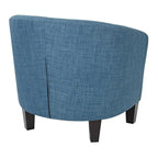 Fauteuil tubulaire du milieu du siècle, Lin/Jean, Pieds espresso foncé, Monoplace