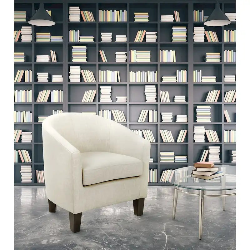 Fauteuil tubulaire du milieu du siècle, Lin/Jean, Pieds espresso foncé, Monoplace