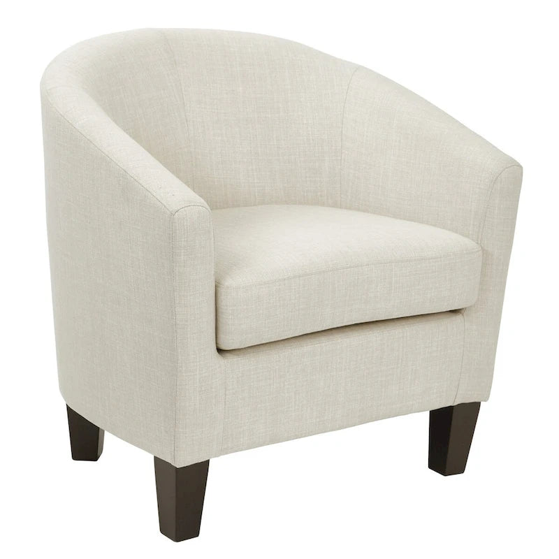 Fauteuil tubulaire du milieu du siècle, Lin/Jean, Pieds espresso foncé, Monoplace