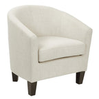 Fauteuil tubulaire du milieu du siècle, Lin/Jean, Pieds espresso foncé, Monoplace