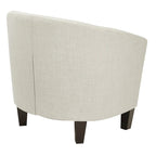 Fauteuil tubulaire du milieu du siècle, Lin/Jean, Pieds espresso foncé, Monoplace