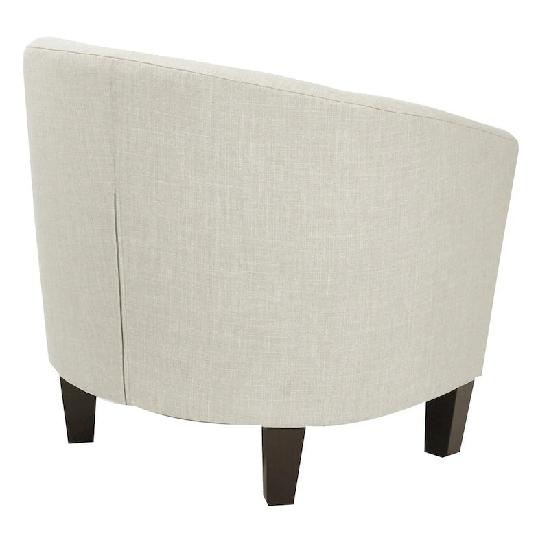 Fauteuil tubulaire du milieu du siècle, Lin/Jean, Pieds espresso foncé, Monoplace