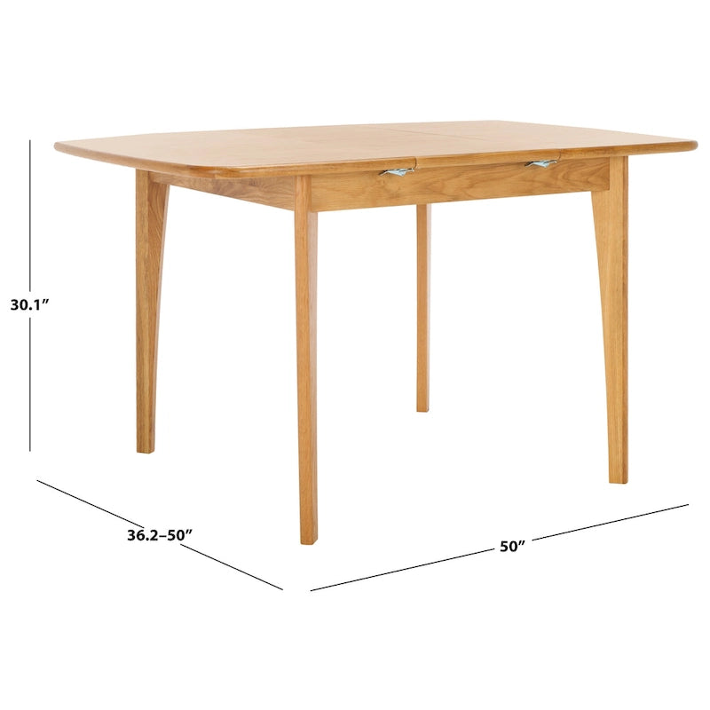 Table de salle à manger extensible SAFAVIEH Couture Jeanick - 50 L x 50 P x 30 H - 50Lx50Px30H